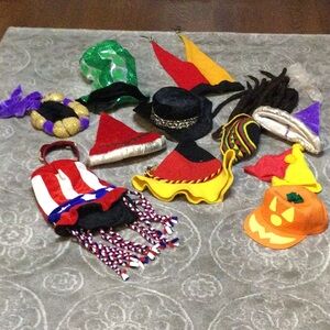 Bundle of 12 Halloween costume hats